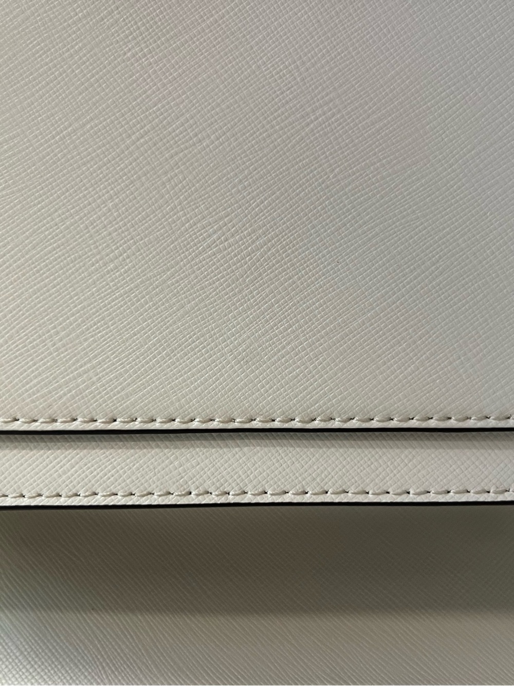 Kate Spade Staci Square Saffiano Leather Top Handle Crossbody Bag White - Picture 13 of 14